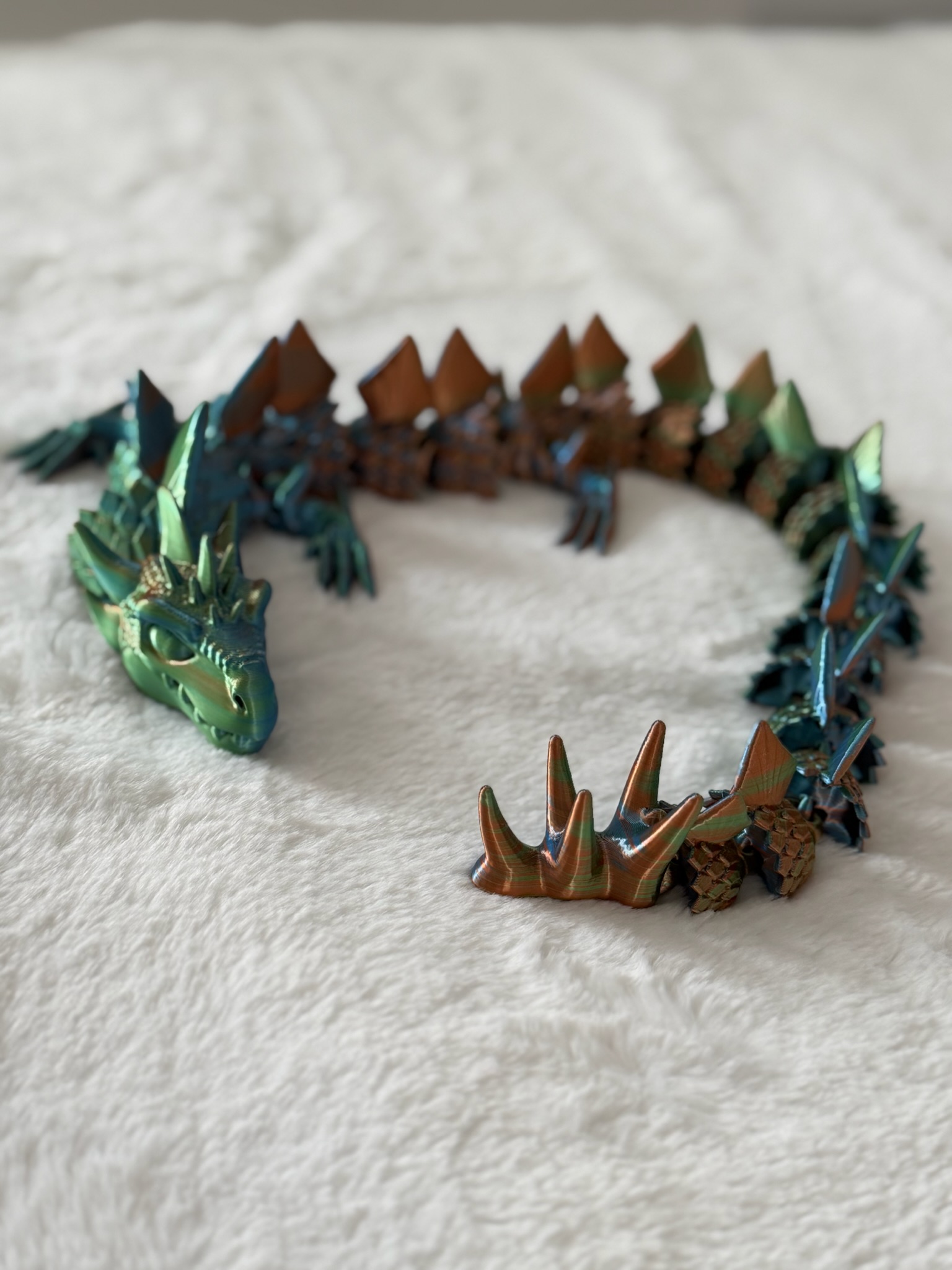 Real articulated 3D-printed dragon by LANZÁRI